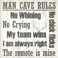 thumbnail image 2 of Allen, Kimberly 12x12 White Modern Wood Framed Museum Art Print Titled - Man Cave Rules, 2 of 4