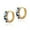KE1049-3, variant on Real Gold Plating Personalized Ear Clips Small Size Geometric Circle Rainbow Zircon Wind Ear Buckle Plated 18K Real Gold