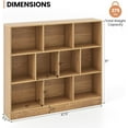 8Section Bookcase for Kids Wooden Toy Storage Organizer for Books Toys