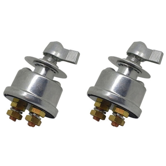 2X 12-24 V Master Battery Disconnect Switch, Battery Power Cut Isolator for Car, Vehicle, RV and Boat ( On/)