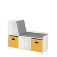 thumbnail image 3 of RiverRidge Kids Book Nook Toy Storage Bench with Cubby Organizers, Cushion and 2 Yellow Bins, 3 of 10