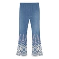 thumbnail image 3 of Kiijoy Girls Flared Pants Floral Print Elastic Waist Relaxed Fit Pants, Sizes 2-12, 3 of 8