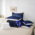 thumbnail image 5 of Blue Sports Car Bed in a Bag Queen Comforter Set 7 Piece,Racing Car Extreme Sport Bedding Sets Speed Automobile Vehicles Speedometer Sheet Set with Comforter, 5 of 5