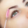 thumbnail image 5 of 100PCS Pink Disposable Eyelash Spoolie Brush with Container, 5 of 5
