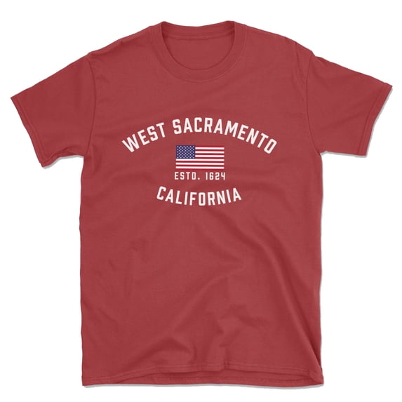 West Sacramento California Patriot Men's Cotton T-Shirt