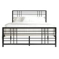thumbnail image 3 of Castle Place Simple Classic Queen Size Metal Panel Bed, Black, 3 of 5