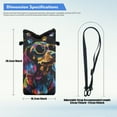 thumbnail image 7 of SEANATIVE Shockproof Phone Bag Smartphone Purse Neoprene Crossbody Cellphone Pouch with Detachable Adjustable Strap Water-Resistant for Phone, Keys, Lipstick, Colorful Dachshund Paw Print, 7 of 7