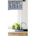 thumbnail image 3 of Ambesonne Navy Blue Window Valance, Aquatic Animals Lines, 42" x 12", Dark Blue White, 3 of 3
