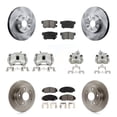 thumbnail image 1 of Transit Auto Front Rear Disc Brake Caliper Rotors and Semi-Metallic Pads Kit (10Pc) for Car Honda Accord KC8-101016S, 1 of 11