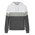 thumbnail image 6 of Jinhomg Fall Winter Casual Sweatshirts for Women 2024 Fashion Color Block Hoodies Casual Cozy Long Sleeve Kangaroo Pocket Sweatshirt with Drawstring 90% off Clearance Sale Black XL, 6 of 6