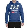 thumbnail image 2 of Wild Bobby, Dad I Love You 3000 Endgame Superhero Gift Idea, Father's Day, Unisex Graphic Hoodie Sweatshirt, Vintage Heather Blue, X-Large, 2 of 4