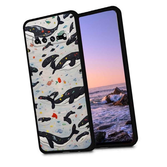 Compatible with Samsung Galaxy S10 Phone Case, Whales-6 Case Men Women, Flexible Silicone Shockproof Case for Samsung Galaxy S10