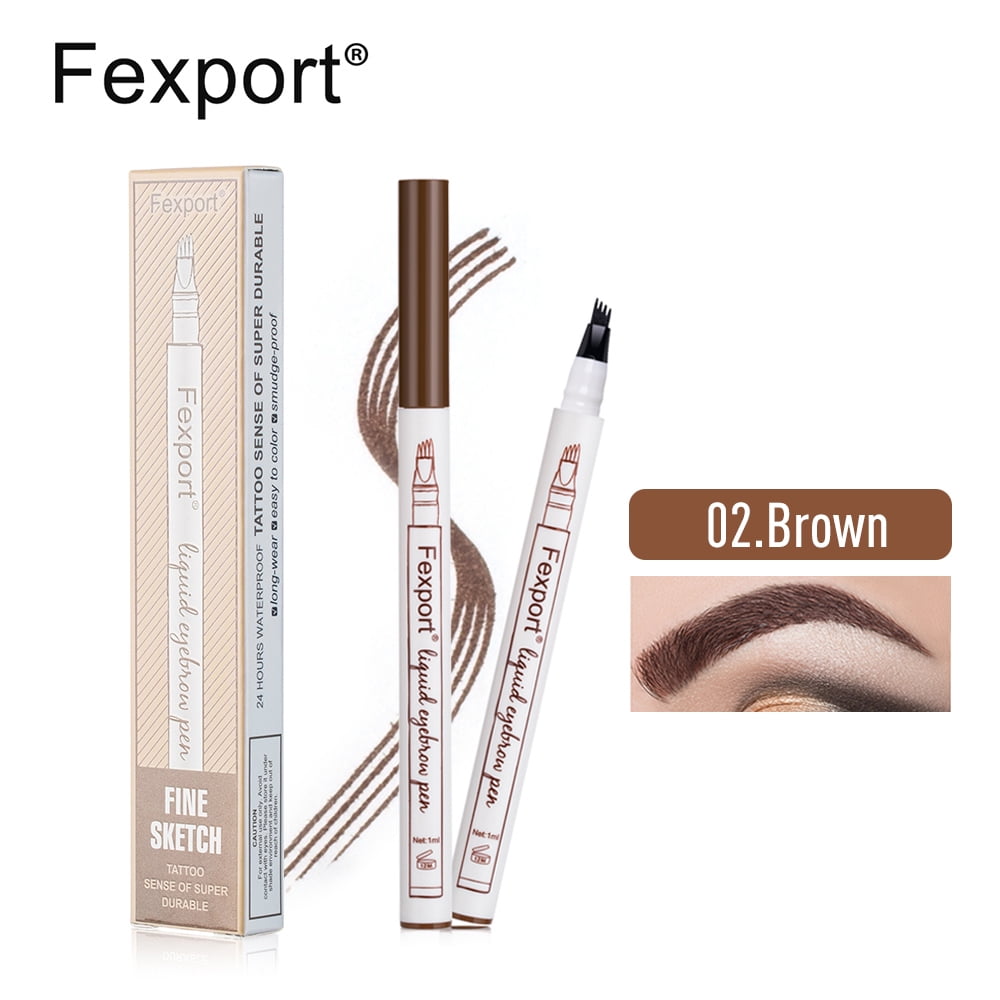 Fexport Liquid Eyebrow Pencil Special Four Fork Design Fine Sketch 3