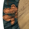 thumbnail image 5 of Ambesonne Spring Floral Fitted Round Tablecloth, Vintage Blooms Nature, 56"- 60" Diameter, Orange Teal Laurel Green, 5 of 5