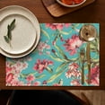 thumbnail image 4 of Pioneer Flower Floral Print Pattern Summer Placemats Table Placemats Set Of 6-Linen Kitchen Washable Placemats Table Mats 12x18 Inch Non-Slip Heat Resistant, 4 of 5