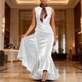 thumbnail image 5 of TAGOLD Womens Round-Neck Tank Top Faux Leather Stand Collar Solid Color Sleeveless Top, 5 of 5