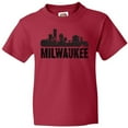thumbnail image 3 of Inktastic Milwaukee Skyline Grunge Youth T-Shirt, 3 of 5