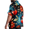 thumbnail image 3 of Seven Starred Ladybird Men's Short Sleeve Beach Shirts, Hawaiian Printed Button Down Summer Casual Unisex Men's Shirts, 3 of 6