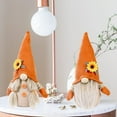 thumbnail image 2 of Holzlrgus 2Pcs Fall Gnomes Plush Thanksgiving Decorations Handmade Swedish Tomte Doll Mr and Mrs Scandinavian Gnomes Autumn Plush Gnome Decor Thanksgiving Day Gift Table Ornaments, 2 of 7