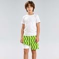 thumbnail image 2 of sususu Boys Swim Trunks Funny Print Short Sleeve Sunsuits Drawstring Quick-Drying Beach Bathing Suit Toddler Swimsuit Swimwear Swimming Trunks Clothes Yellow 9-10 Years, 2 of 5