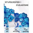thumbnail image 5 of Ausing Bra and Panty Sets for Women Matching Underwear Bralettes Lace Mesh Push Up V Neck trappy Floral Embroidered Breathable Underwear 2 Piece Blue M, 5 of 6