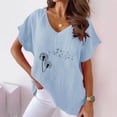 thumbnail image 2 of Womens Summer Tops V Neck Womens Blouses Casual Clearance Tshirts Shirts Graphic Clearance, 2 of 4