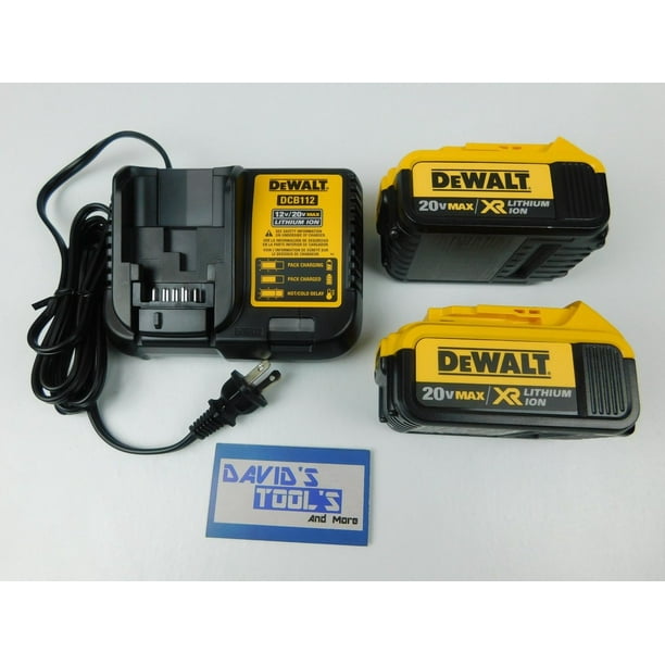 DeWalt DCB204 20V 4Ah Battery 2 Pack with DCB101 Charger Kit Walmart