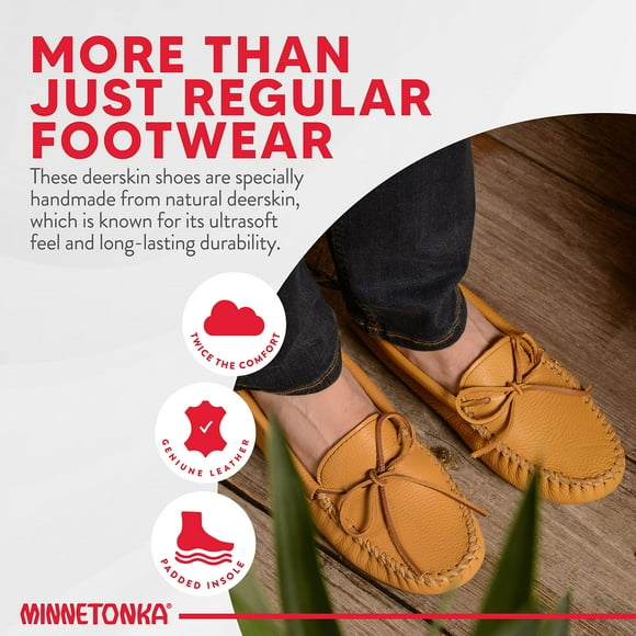 Minnetonka Men's Double Deerskin Softsole Moccasin