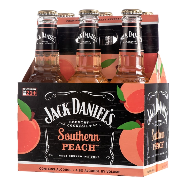 Jack Daniel's Southern Peach Malt Beverage, 6 pack, 10 fl oz