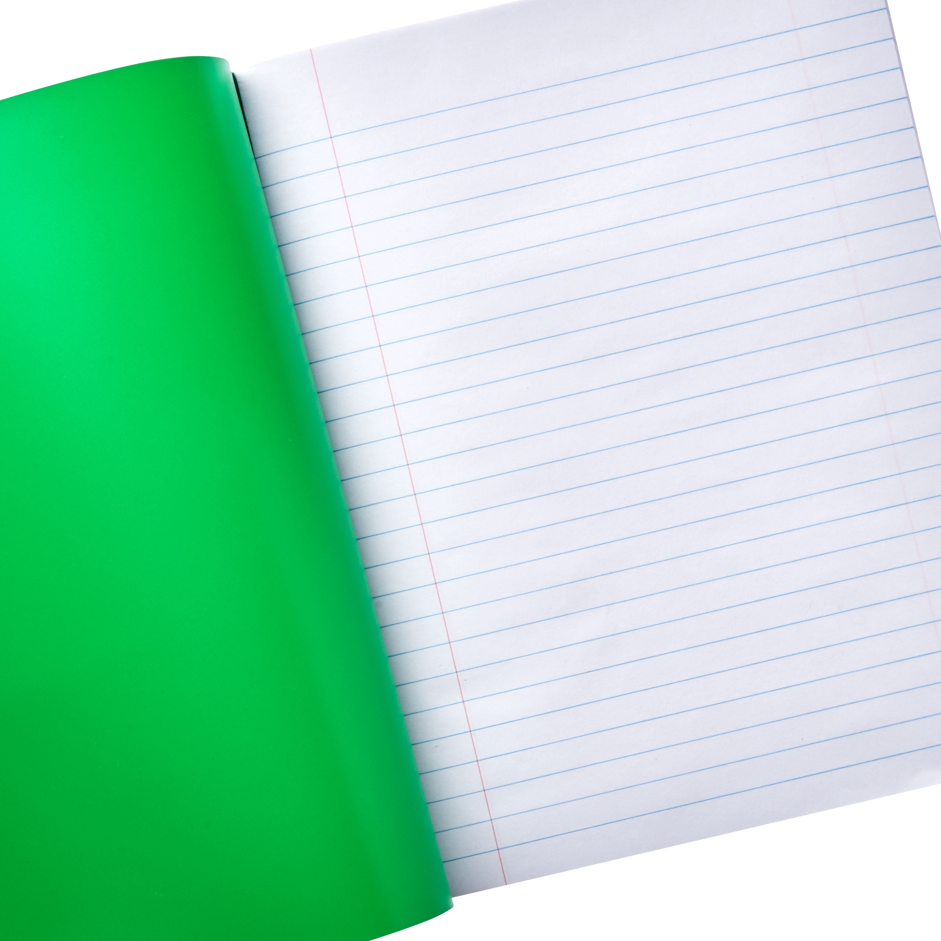 (4 pack) Pen+Gear Composition Book, Wide Ruled, 7.5"x 9.75", Poly Cover, Green, 80 Sheets