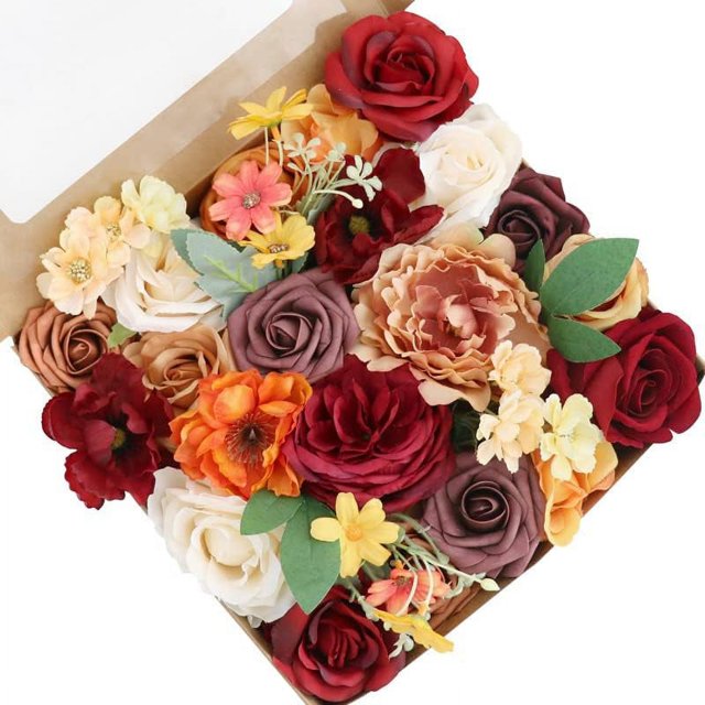 Rosas artificiales, flores, rosas artificiales, rosas de seda de colores, rosas de seda falsas con tallos ajustables, decoración de rosas falsas para ramos de bricolaje, centros de mesa de boda