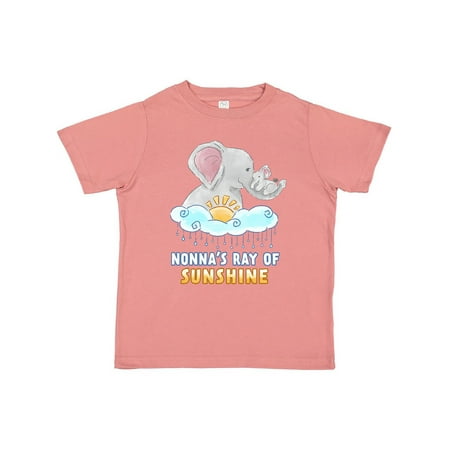 

Inktastic Nonna s Ray of Sunshine Cute Elephants Rainclouds and Sun Gift Toddler Boy or Toddler Girl T-Shirt