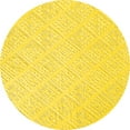 thumbnail image 1 of Ahgly Company Machine Washable Indoor Round Solid Yellow Modern Area Rugs, 6' Round, 1 of 4