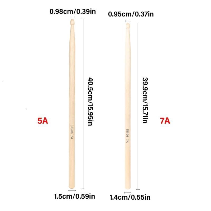 CEORPER 12Pair Maple Wood Drum Stick Nonslip Drumstick for Comfortable Playing