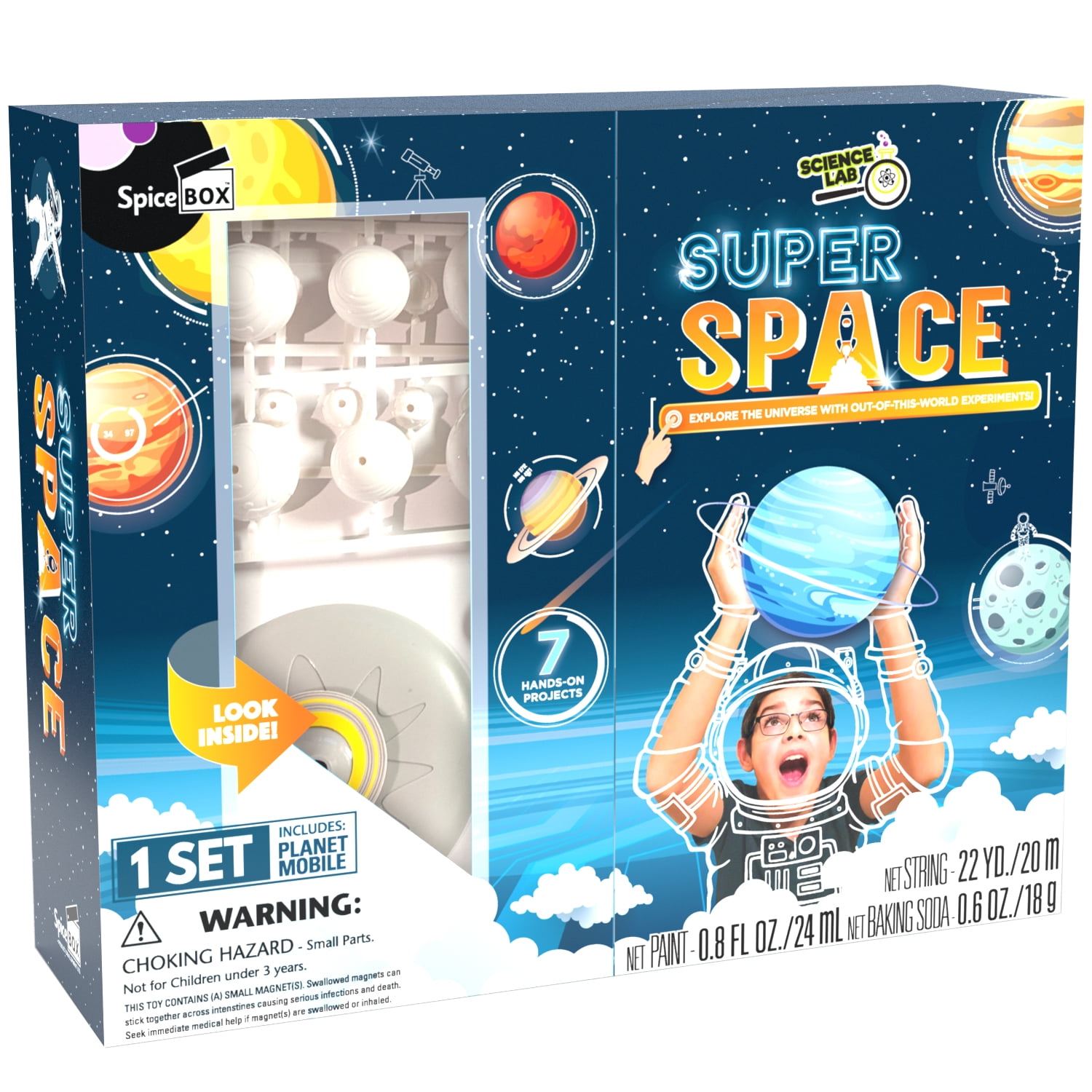 Spicebox 13404 Children's Stem Kits Science Lab Super Space, 7