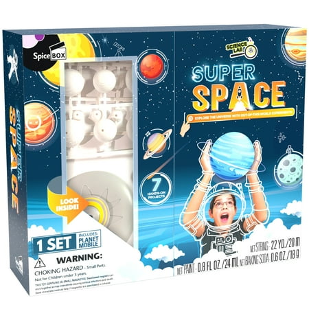Spicebox Children s Stem Kits Science Lab Super Space  7 Astronomical Experiments  Educational Space Stem Toys Kit For Kids