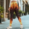 thumbnail image 4 of Renewold Lava Flame Yoga Leggings with Pockets for Women Thick Exercise Yoga Pants High Waisted Soft Slim Ankle Pants Printed Leggings 4 Way Stretch Leggings, 3XL, 4 of 8