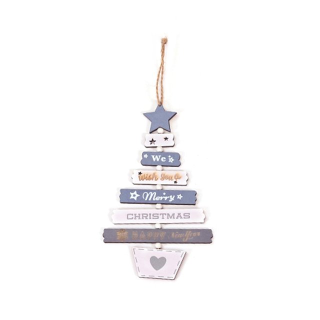Yuarrent Oficina Hotel Navidad decoración interior sala de estar dormitorio árbol signo escaparate ornamento reutilizable Festival Decoración Kits de decoración para fiestas Gris Yuarrent HA069283-02