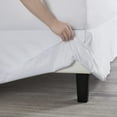 thumbnail image 5 of Bed Skirt Queen Size, 14 Inch Drop Brushed Microfiber Bedskirt, Hotel Quality Pleated Bed Skirting, Shrinkage Resistant, Fade Resistant, Under Bed Storage Cover, White, 5 of 6