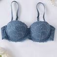 thumbnail image 7 of Women's Balconette Lace Bra, Lightly Padded Comfortable Brassieres, Full Cup Underwire Support Bralette, 7 of 7