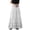 Skirt - White, variant on Maqroz A Line Skirt Hollow Out Embroidered Summer Bottoms Lightweight Breathable Solid Color Stylish Dailywear for Women