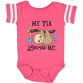 thumbnail image 3 of Inktastic My Tia Loves Me with Sloth and Hearts Boys or Girls Baby Bodysuit, 3 of 5