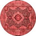 thumbnail image 1 of Ahgly Company Indoor Round Medallion Red Traditional Area Rugs, 6' Round, 1 of 4