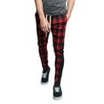 thumbnail image 6 of G-Style USA Men's Plaid Checkered Drawstring Track Pants TR537 - Red - 3X-Large, 6 of 6