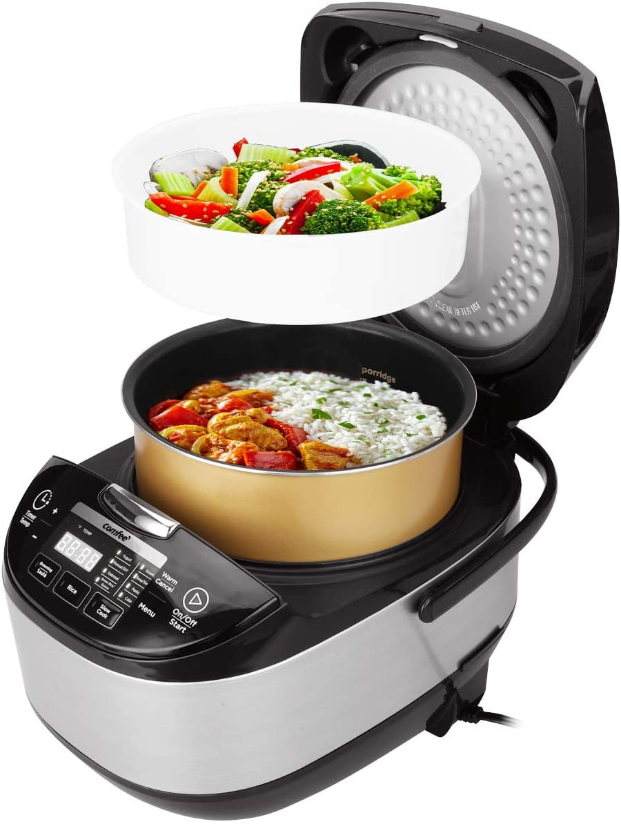 Comfee 10-Cup Rice Cooker & Multi Cooker, Rice Maker, Steamer, Electric Cooker