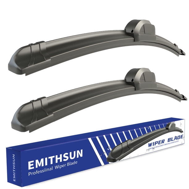 Escobillas de limpiaparabrisas EMITHSUN OEM de 26 cm o 22 cm para todas las estaciones
