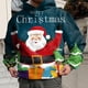 thumbnail image 4 of Sudadera con capucha con estampado 3D de Papá Noel y muñeco de nieve para hombre, sudadera informal holgada de manga larga con capucha y diseño de Feliz Navidad, 4 of 5