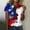 B15 Multicolor womens summer tops clearance under $5, variant on Wuchoa Tshirt for Womens Summer Clearance Under $5 Loose Fit Plus Size Round Neck Stars Stripes Printed Short Sleeve July 4th American Flag Tunic Tops Cute White Blouses Clothes
