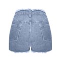 thumbnail image 6 of RYRJJ Jean Shorts for Women High Waisted Trendy Stretchy Distressed Y2K Streetwear Denim Shorts Raw Hem Casual Summer Short Jean with Pockets (Light Blue,S), 6 of 8