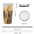 thumbnail image 2 of Vintage Western Cowboy 20oz Tumbler with Lid And Straw Insulated Mug Stainless Steel Vacuum Double Wall Mug For< Car>, 2 of 8